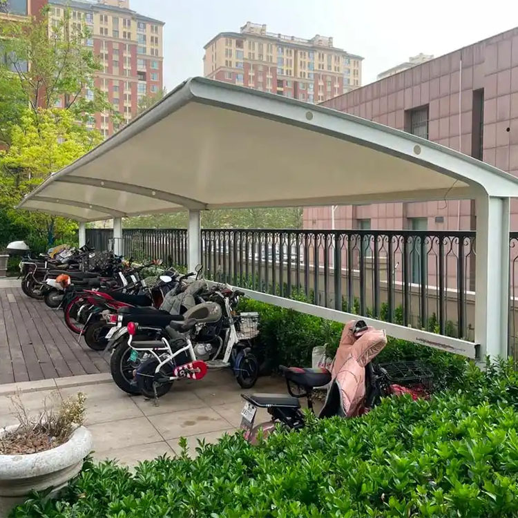 化隆膜结构电动车棚